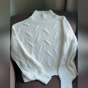 American Eagle Outfitters Cream Cowl Neck Sweater